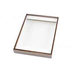 Necklaces display tray organizer with bottom and top cover